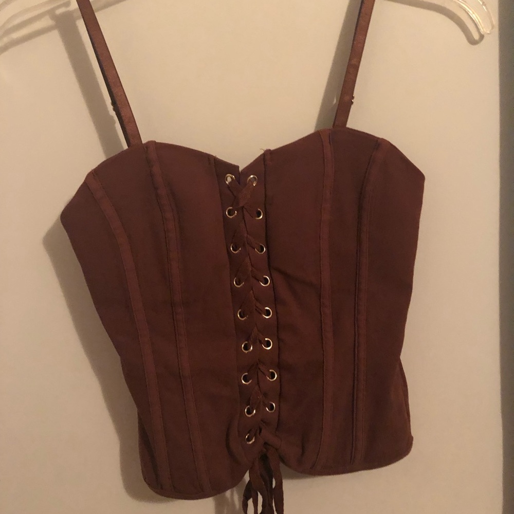 Brown tank corset